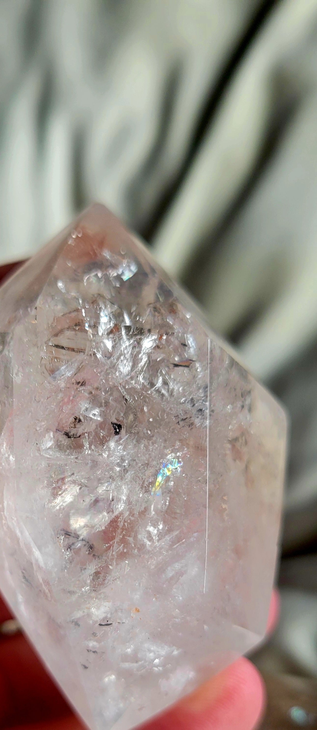 AAA ENHYDRO Large Clear RAINBOW HERKIMER Diamond,  1 Large Air Bubble/Moving Water Crystal Clear Transparent  Syracuse NY 105g - Tartarian Treasures & Trinkets