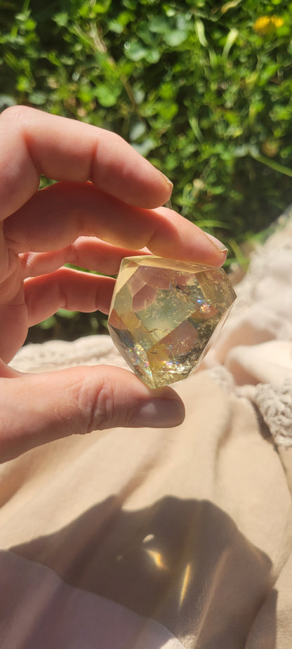 AAA Exceptionally Clear  Sparkling  Genuine YELLOW RAINBOW CITRINE 64.3g Unheated, Untreated Earth Mined - Tartarian Treasures & Trinkets
