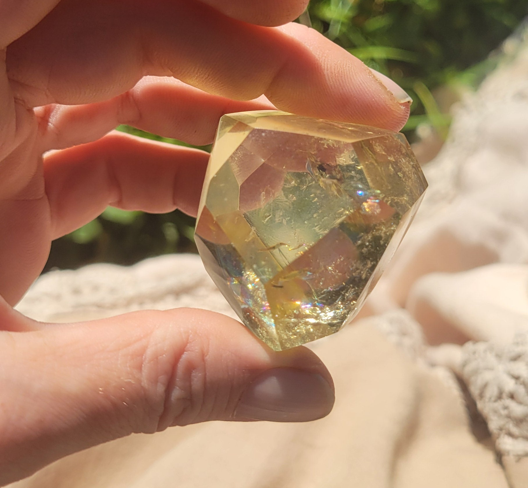AAA Exceptionally Clear  Sparkling  Genuine YELLOW RAINBOW CITRINE 64.3g Unheated, Untreated Earth Mined - Tartarian Treasures & Trinkets
