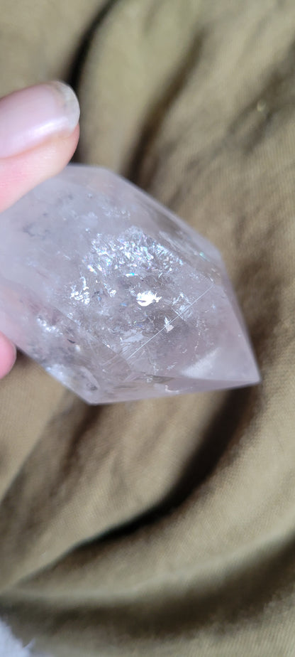 AAA ENHYDRO Large Clear RAINBOW HERKIMER Diamond,  1 Large Air Bubble/Moving Water Crystal Clear Transparent  Syracuse NY 105g - Tartarian Treasures & Trinkets