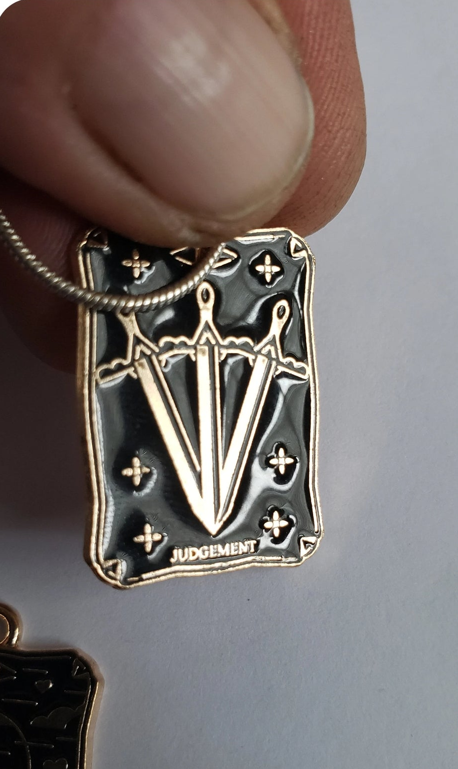 Finely Detailed, High Quality Colored Enamel TAROT Card Pendants!