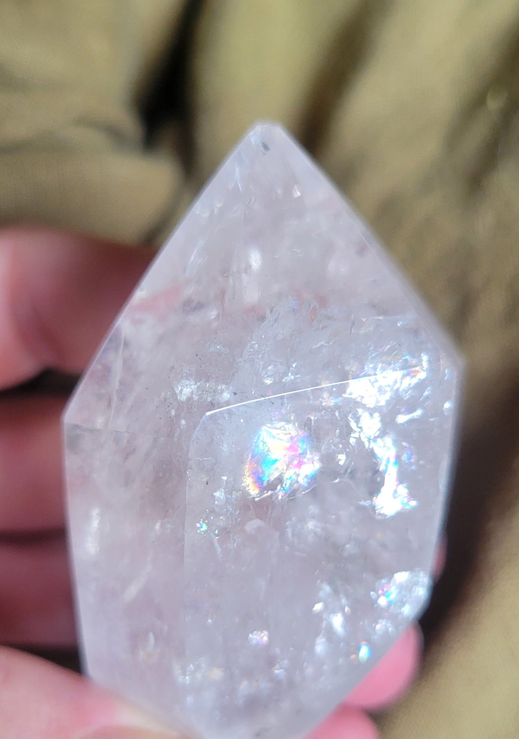 AAA ENHYDRO Large Clear RAINBOW HERKIMER Diamond,  1 Large Air Bubble/Moving Water Crystal Clear Transparent  Syracuse NY 105g - Tartarian Treasures & Trinkets
